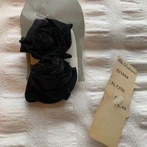 Black Shoe Bow!Vintage 80’s unused w/tags